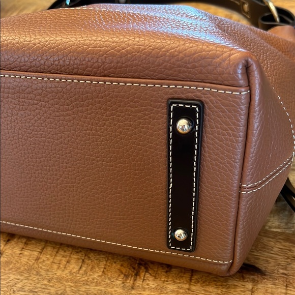 Dooney & Bourke 🦆 Elegant Brown Pebbled Leather Shoulder Bag EUC - Picture 5 of 15